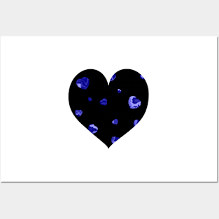 Chaotic Hearts, Dapple Series - Dark Blue Posters and Art